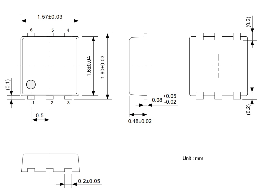 Mechanical Drawing - ABLIC S-8471 Wireless Power Receiver Control IC